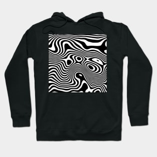 Black white stripes Art Hoodie